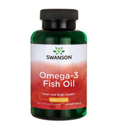 OMEGA - 3 กรดไขมันพร้อมรสเลมอน 180EPA / 120DHA น้ำมันปลา 150 แคปซูล โดย SWANSON